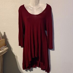 Burgundy Long Sleeve Tunic